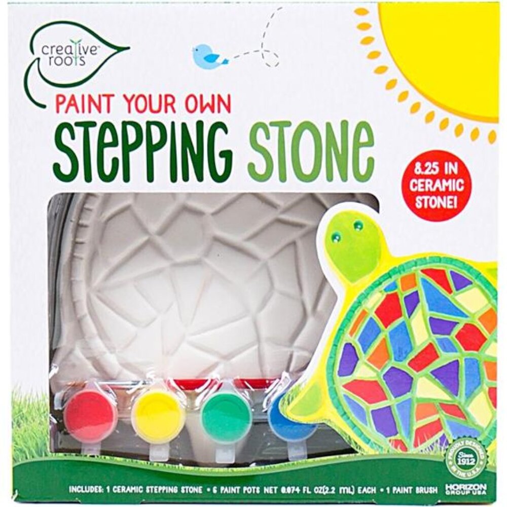 Creative Roots Mosaic Turtle DIY Stepping Stone Kit, Includes Ceramic Stone & 6‎